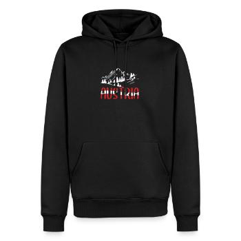 Austria Vacation Eagle Alps Mountains Gift - Men’s Premium Organic Hoodie - black - Front - Nico (187cm)