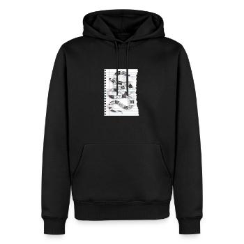 Serpent astucieux pour les amoureux de la nature et les gardiens de terrarium - Sweat à capuche Premium bio Homme - noir - Devant - Nico (187cm)