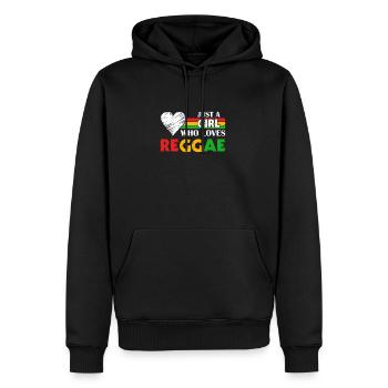 Rastafari Girl, Festival Rasta Jamaica Reggae - Men’s Premium Organic Hoodie - black - Front - Nico (187cm)