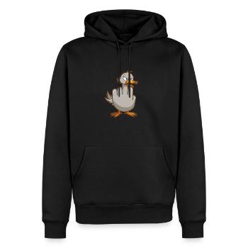 Drôle Rude Seagulls Drôle Cadeau - Sweat à capuche Premium bio Homme - noir - Devant - Nico (187cm)