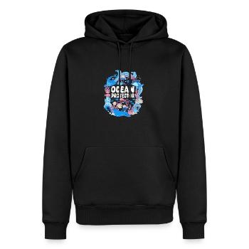 Umweltschutz, Naturschutz, Ocean Protector, Planet - Männer Premium Bio Hoodie - Schwarz - Vorne - Nico (187cm)