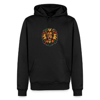 Musique Rastafari Vibes Uniquement Rasta Jamaïque Reggae - Sweat à capuche Premium bio Homme - noir - Devant - Nico (187cm)