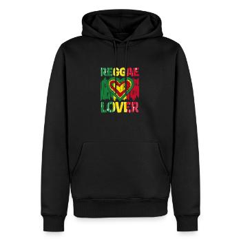 Musique Rastafari Vibes Uniquement Rasta Jamaïque Reggae - Sweat à capuche Premium bio Homme - noir - Devant - Nico (187cm)