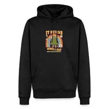 Winter Edition "It Burns when i Pee"! sarkastisch - Männer Premium Bio Hoodie - Schwarz - Vorne - Nico (187cm)
