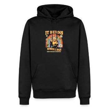 Winter Edition "It Burns when i Pee"! sarkastisch - Männer Premium Bio Hoodie - Schwarz - Vorne - Nico (187cm)