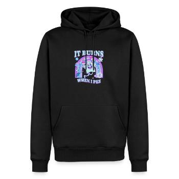 Winter Edition "It Burns when i Pee"! sarkastisch - Männer Premium Bio Hoodie - Schwarz - Vorne - Nico (187cm)