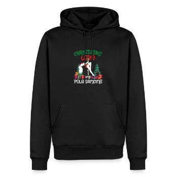 Danseuse de pole, Pole dance, Noël, Amour - Sweat à capuche Premium bio Homme - noir - Devant - Nico (187cm)