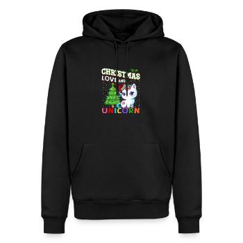 Einhorn Pferde Reitern Weihnachen Liebe Reiten - Männer Premium Bio Hoodie - Schwarz - Vorne - Nico (187cm)