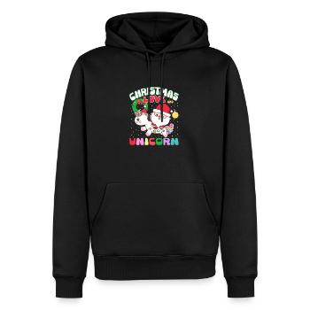 Einhorn Pferde Reitern Weihnachen Liebe Reiten - Männer Premium Bio Hoodie - Schwarz - Vorne - Nico (187cm)