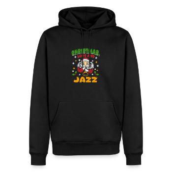 Christmas, Love & Jazz, Perfekt für Musikfans - Männer Premium Bio Hoodie - Schwarz - Vorne - Nico (187cm)