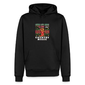 Christmas, Love Country Musik Weihnachten Konzerte - Männer Premium Bio Hoodie - Schwarz - Vorne - Nico (187cm)