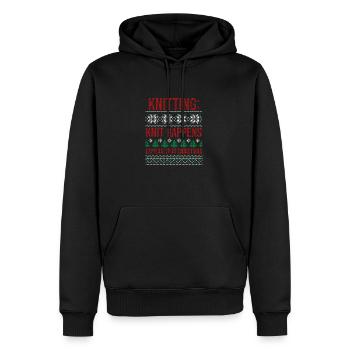 Tenue en maille Joyeux Noël ! Tricot drôle - Sweat à capuche Premium bio Homme - noir - Devant - Nico (187cm)