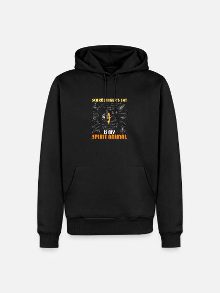 Physik Quanten Nerd Dead + Alive Schrödingers - Männer Premium Bio Hoodie - Schwarz