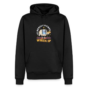 IT Geek, PC Accessories Storage Devices Evolution - Men’s Premium Organic Hoodie - black - Front - Nico (187cm)