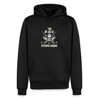 Eishockey Tormann Goalie , Eis Hockey - Männer Premium Bio Hoodie - Schwarz - Vorne - Nico (187cm)