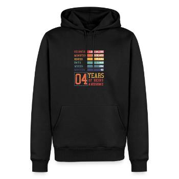 4 Jahre alt! Geburtstagsgeschenk für 4. Geburtstag - Männer Premium Bio Hoodie - Schwarz - Vorne - Nico (187cm)