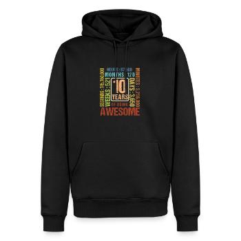 10 Jahre alt! Geburtstagsgeschenk 10. Geburtstag - Männer Premium Bio Hoodie - Schwarz - Vorne - Nico (187cm)