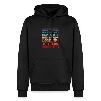 10 Jahre alt! Geburtstagsgeschenk 10. Geburtstag - Männer Premium Bio Hoodie - Schwarz - Vorne - Nico (187cm)