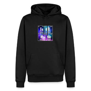 Techno House Party EDM Festival Goa Electro Rave - Männer Premium Bio Hoodie - Schwarz - Vorne - Nico (187cm)