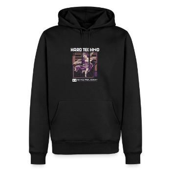 Techno House Party EDM Festival Goa Electro Rave - Männer Premium Bio Hoodie - Schwarz - Vorne - Nico (187cm)