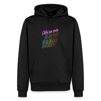 La mélomanie, la musique ! Fête, Festival, Concert - Sweat à capuche Premium bio Homme - noir - Devant - Nico (187cm)