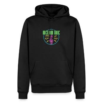 Techno House Party EDM Festival Goa Electro Rave - Männer Premium Bio Hoodie - Schwarz - Vorne - Nico (187cm)