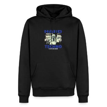 Techno House Party EDM Festival Goa Electro Rave - Männer Premium Bio Hoodie - Schwarz - Vorne - Nico (187cm)