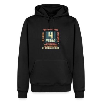 4 Jahre alt! Geburtstagsgeschenk für 4. Geburtstag - Männer Premium Bio Hoodie - Schwarz - Vorne - Nico (187cm)
