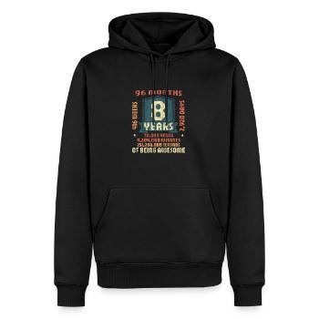 8 Jahre alt! Geburtstagsgeschenk für 8. Geburtstag - Männer Premium Bio Hoodie - Schwarz - Vorne - Nico (187cm)
