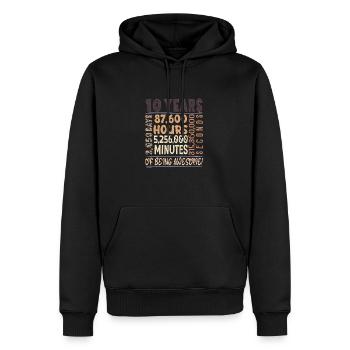 10 Jahre alt! Geburtstagsgeschenk 10. Geburtstag - Männer Premium Bio Hoodie - Schwarz - Vorne - Nico (187cm)