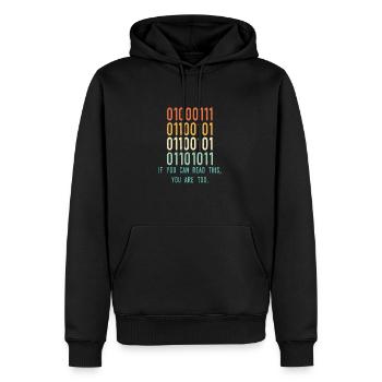 IT Geek, PC Accessories Storage Devices Evolution - Men’s Premium Organic Hoodie - black - Front - Nico (187cm)