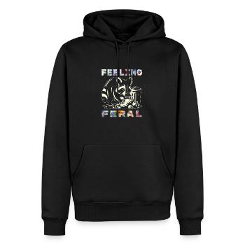 Drôle Opossum Wild Girl Fête Vacances Été - Sweat à capuche Premium bio Homme - noir - Devant - Nico (187cm)