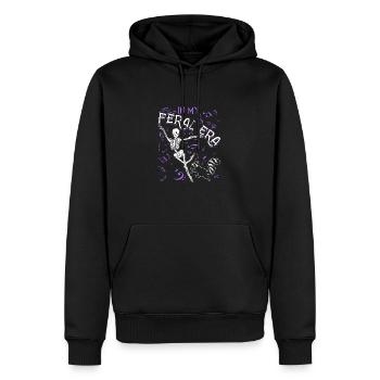 Drôle Opossum Wild Girl Fête Vacances Été - Sweat à capuche Premium bio Homme - noir - Devant - Nico (187cm)