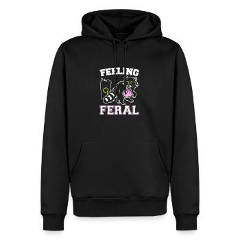 Drôle Opossum Wild Girl Fête Vacances Été - Sweat à capuche Premium bio Homme - noir - Devant - Nico (187cm)