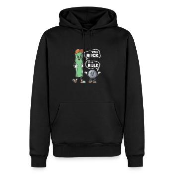 Vous rockez, vous régnez ! Musique stimulante - Sweat à capuche Premium bio Homme - noir - Devant - Nico (187cm)