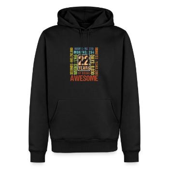 22 Jahre alt! Geburtstagsgeschenk 22. Geburtstag - Männer Premium Bio Hoodie - Schwarz - Vorne - Nico (187cm)