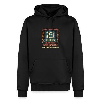 23 Jahre alt! Geburtstagsgeschenk 23. Geburtstag - Männer Premium Bio Hoodie - Schwarz - Vorne - Nico (187cm)