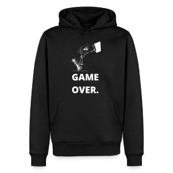 Schach Geschenk Schachspieler Meme Trend Game Over - Männer Premium Bio Hoodie - Schwarz - Vorne - Nico (187cm)