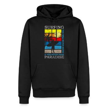 Surfer Surfergirl planche à voile - Sweat à capuche Premium bio Homme - noir - Devant - Nico (187cm)