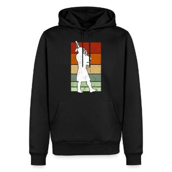 Dudelsack Dudelsack Dudelsack - Männer Premium Bio Hoodie - Schwarz - Vorne - Nico (187cm)