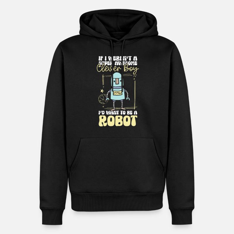 Technicien en robotique mécanique Android - Sweat à capuche Premium bio Homme - noir