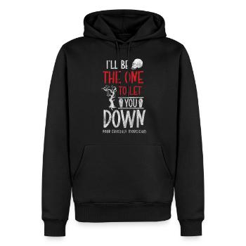 Profession de fossoyeur cercueil en deuil - Sweat à capuche Premium bio Homme - noir - Devant - Nico (187cm)