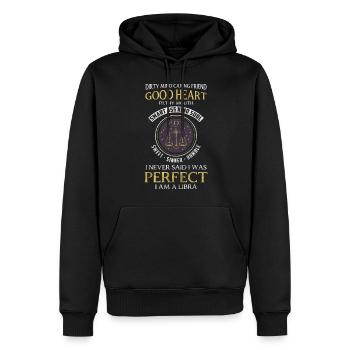 Waage Tierkreiszeichen September Sterne - Männer Premium Bio Hoodie - Schwarz - Vorne - Nico (187cm)