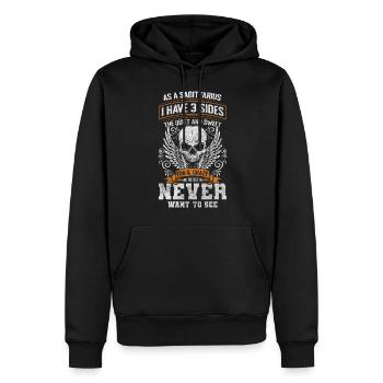 Zodiaque Décembre Astrologie Étoile - Sweat à capuche Premium bio Homme - noir - Devant - Nico (187cm)
