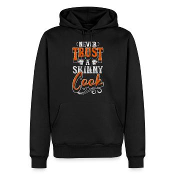 Cuillère en bois Kitchen Chef - Sweat à capuche Premium bio Homme - noir - Devant - Nico (187cm)