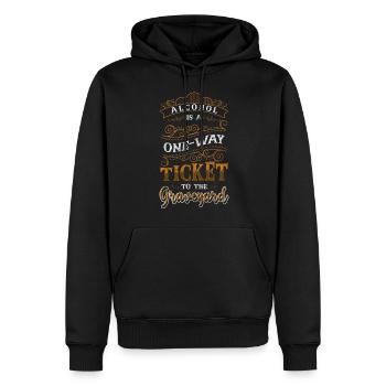 Bière Arrêter de boire Santé - Sweat à capuche Premium bio Homme - noir - Devant - Nico (187cm)