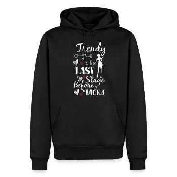 Modeliebhaber Einkaufen - Männer Premium Bio Hoodie - Schwarz - Vorne - Nico (187cm)