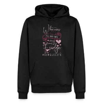 Beziehung Partnersuche Liebe Anmache - Männer Premium Bio Hoodie - Schwarz - Vorne - Nico (187cm)