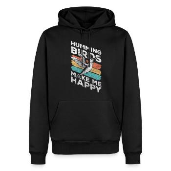 Kolibri Tier Bunt Magisch - Männer Premium Bio Hoodie - Schwarz - Vorne - Nico (187cm)