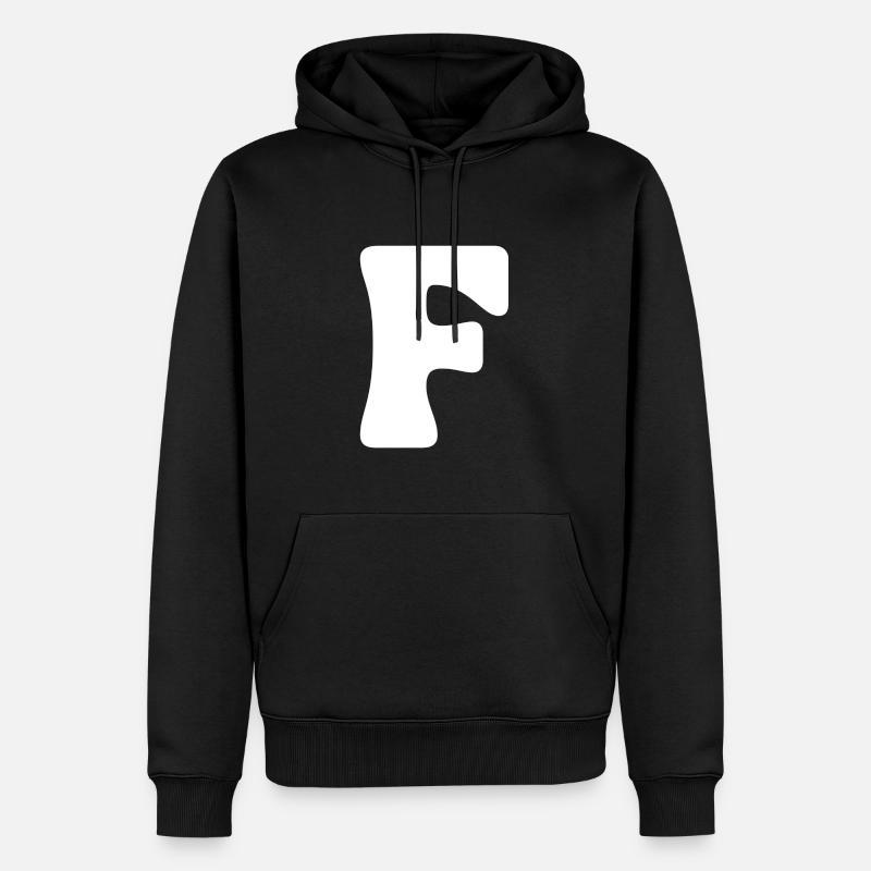 F - Sweat à capuche Premium bio Homme - noir